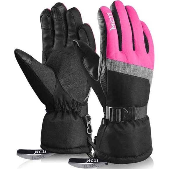 Winter Ski Gloves Women Waterproof Snowboard Cold Weather Touchscreen Warm Glove - Picture 7 of 7